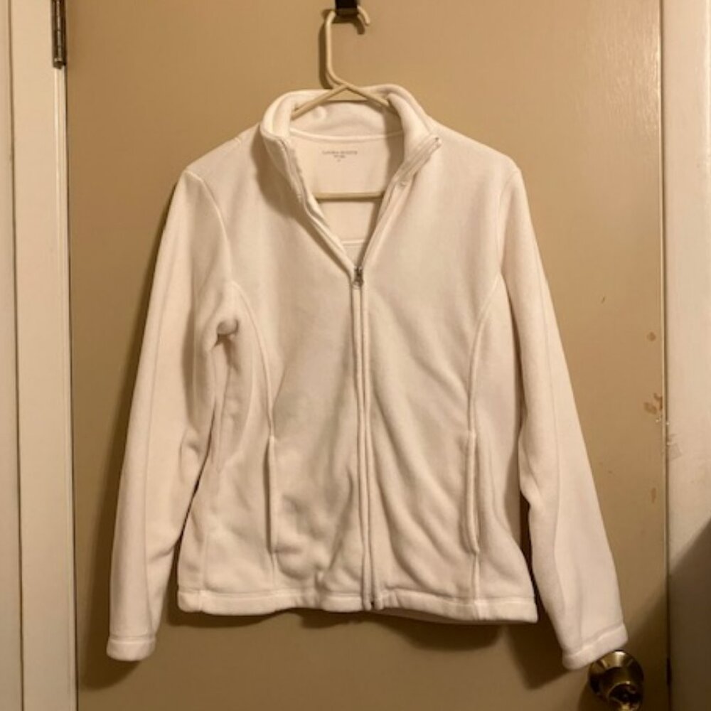 Creamy Snow White Fleece Jacket